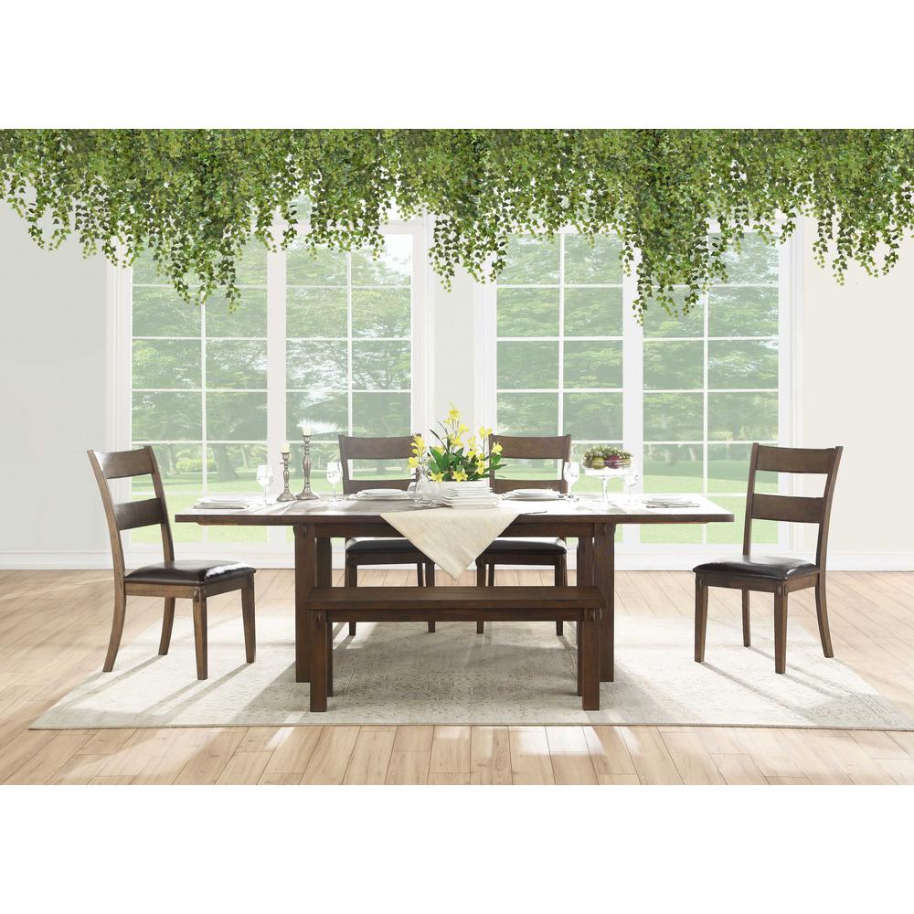 42" X 96" X 30" Dark Oak Wood Dining Table - 347359. Picture 5