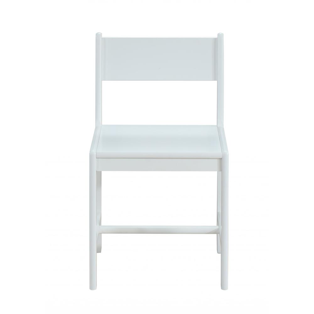 Classic White Wooden Stationary Chair - 348212. Picture 5
