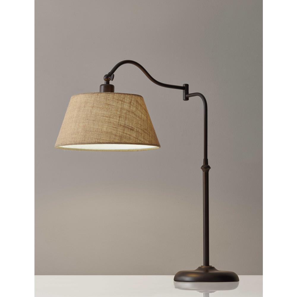Dark Bronze Metal Swing Arm Adjustable Table Lamp - 372565. Picture 3