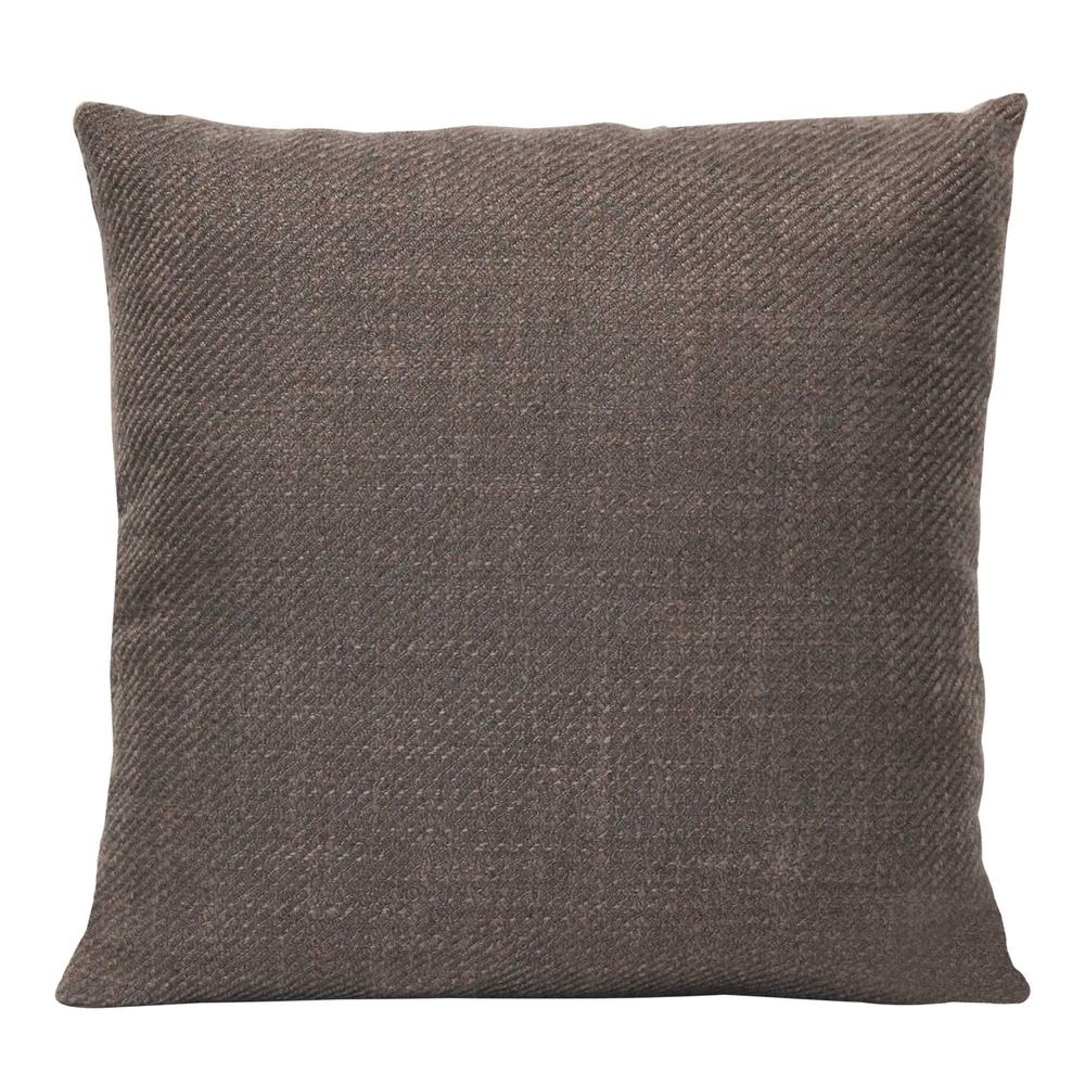 Mocha Tweed 18" Square Pillow - 373352. Picture 2