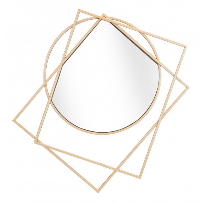 Geometric Overlaps Gold Finish Wall Mirror - 385471. Picture 8