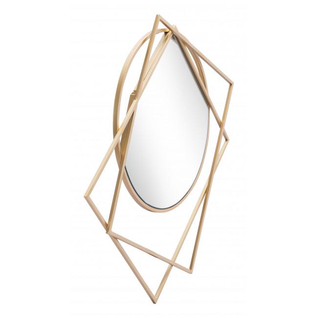 Geometric Overlaps Gold Finish Wall Mirror - 385471. Picture 9