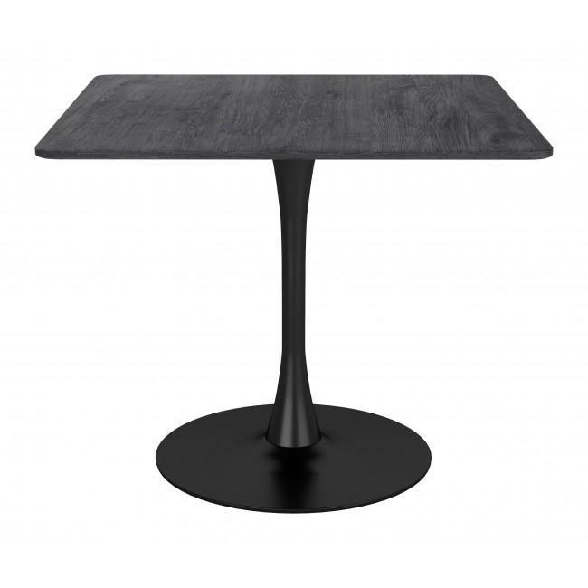 Black on Black Square Top Bistro Style Pedestal Dining Table - 386247. Picture 7