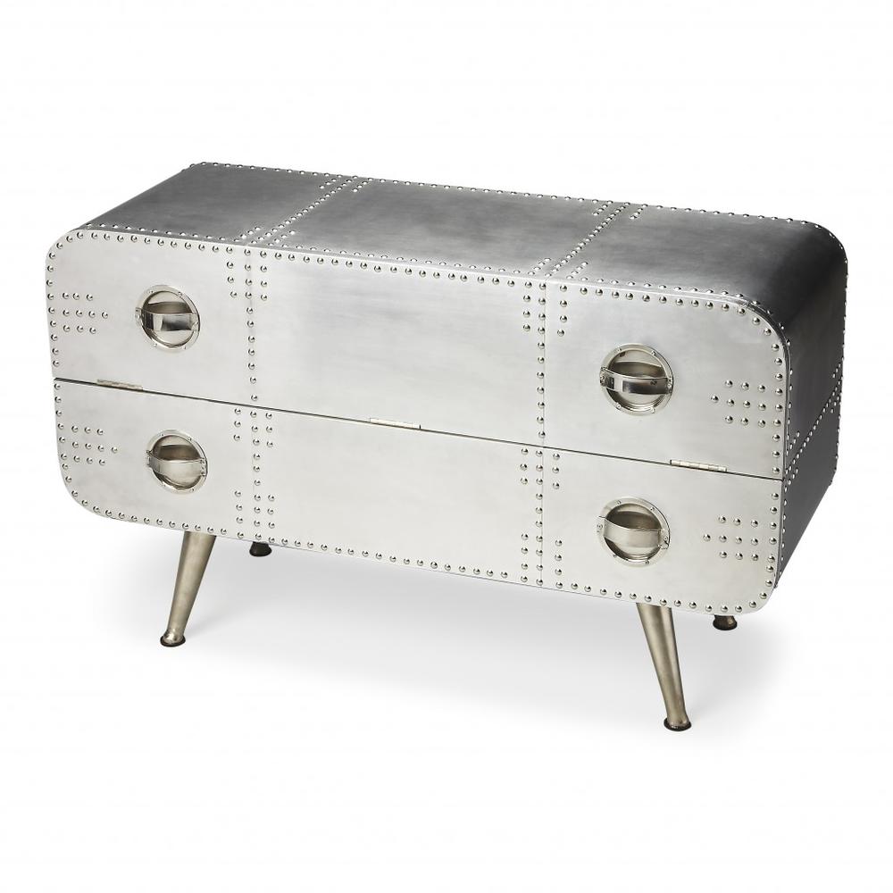 Midway Aviator Console Chest Silver. Picture 2