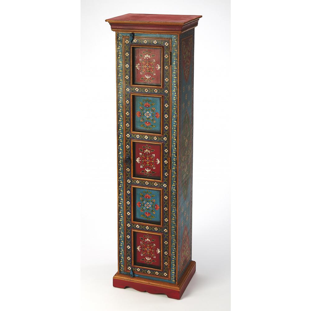 Amir Hand Painted Tall Cabinet Multi-Color. Picture 2