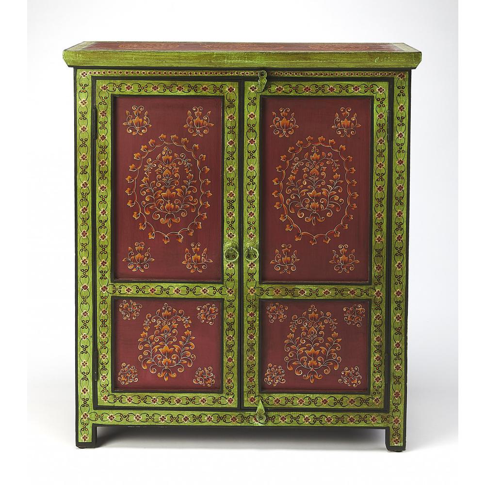 Disha Hand Painted Chest Multi-Color. Picture 2