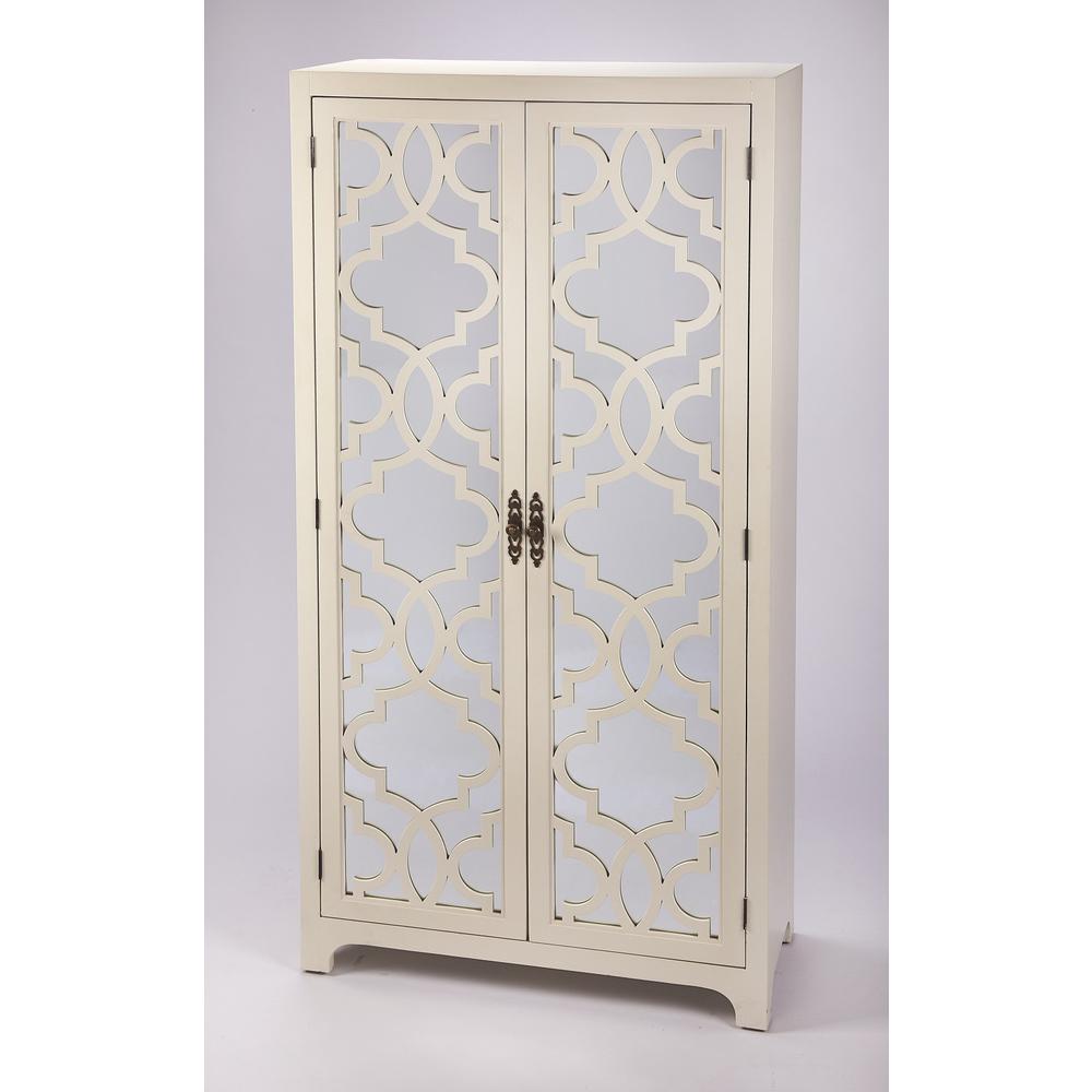 Morjanna White Tall Cabinet White. Picture 2