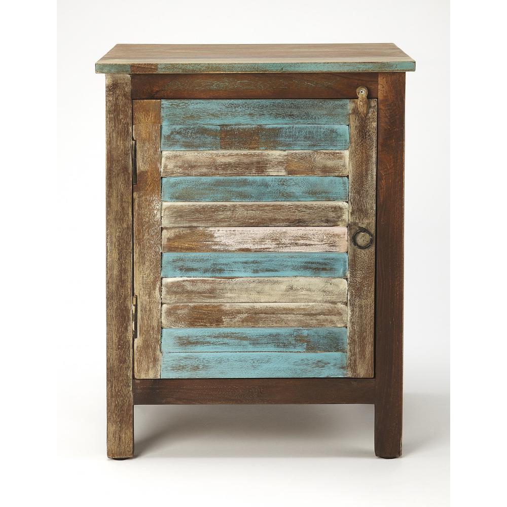 Rustic Shutter Painted Accent Cabinet Multi-Color. Picture 2