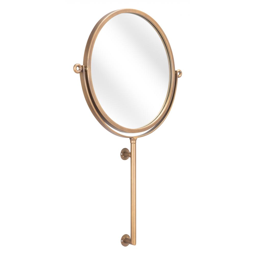 Gold Round Wall Mount Mirror Gold. Picture 9