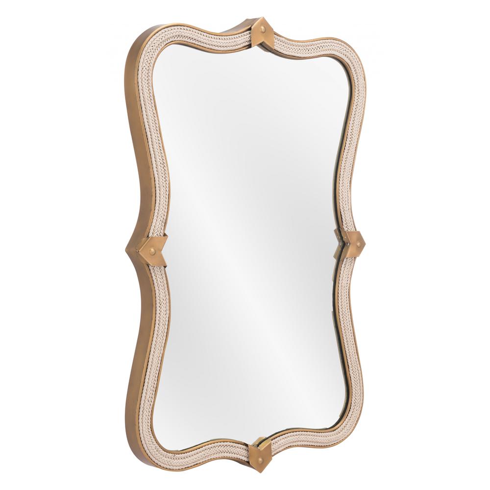 Gold Beveled Mirror Gold. Picture 7