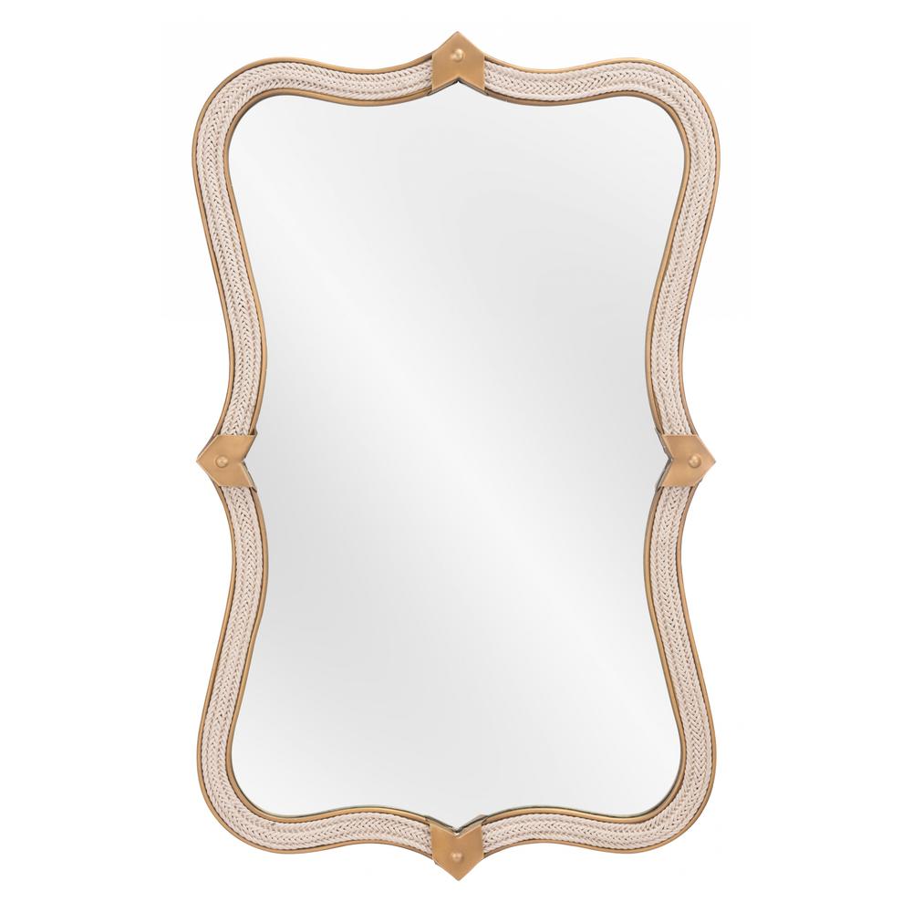Gold Beveled Mirror Gold. Picture 8