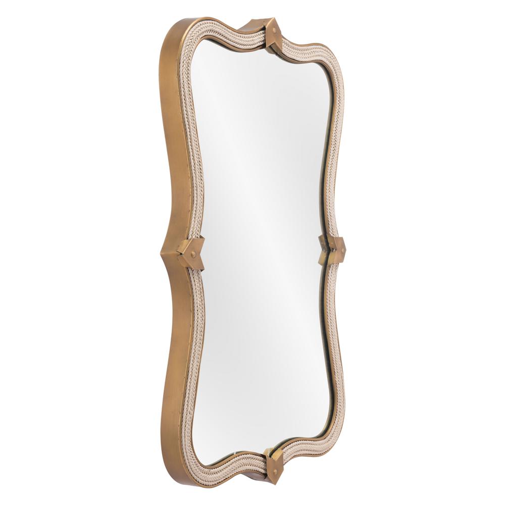 Gold Beveled Mirror Gold. Picture 9