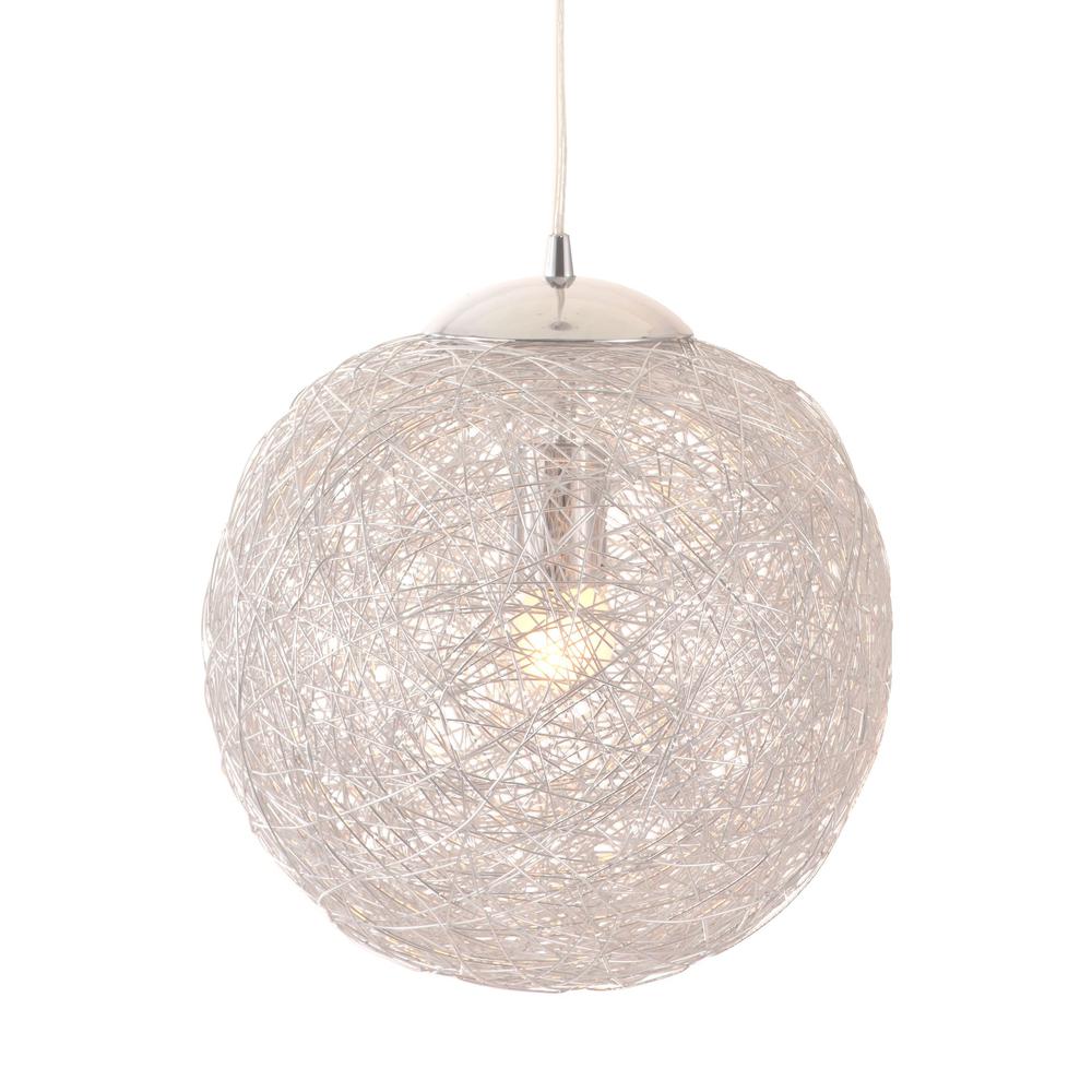 Modern Chrome Snowball Ceiling Lamp Silver. Picture 6