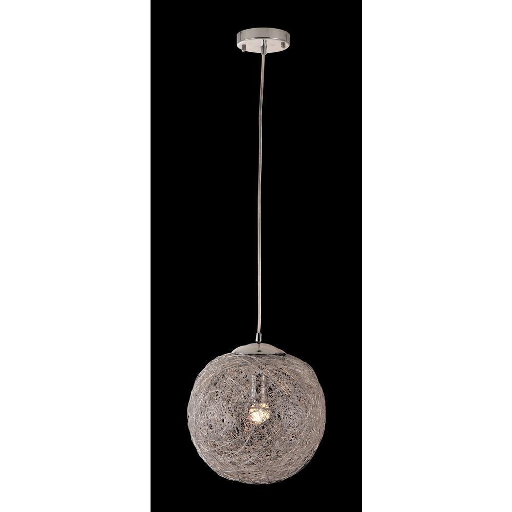 Modern Chrome Snowball Ceiling Lamp Silver. Picture 8