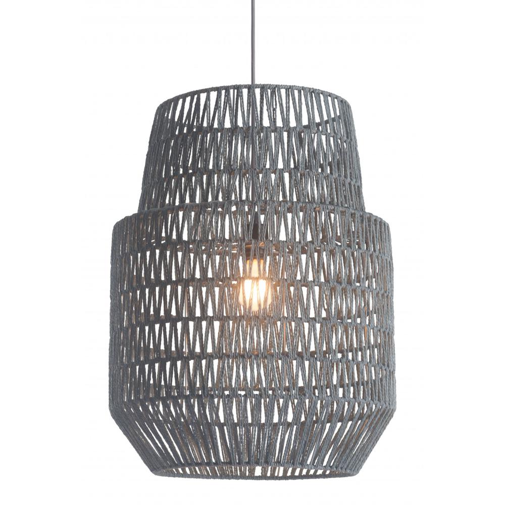 Gray Night Sky Zig Zag Ceiling Lamp Gray. Picture 8