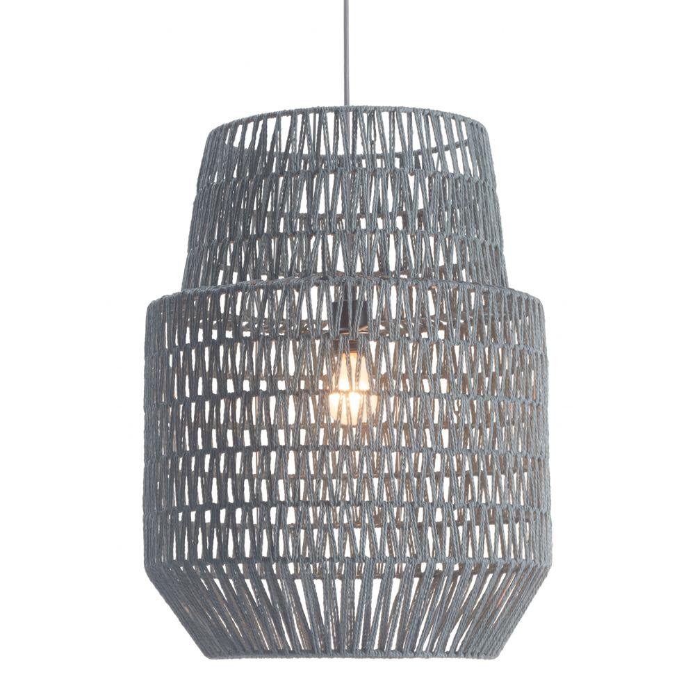 Gray Night Sky Zig Zag Ceiling Lamp Gray. Picture 9
