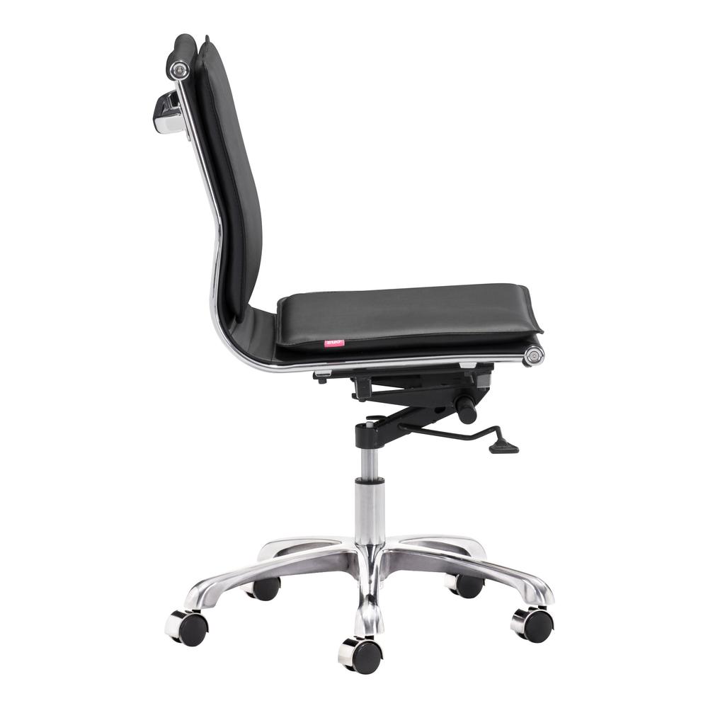Lider Plus Armless Office Chair Black Black. Picture 9