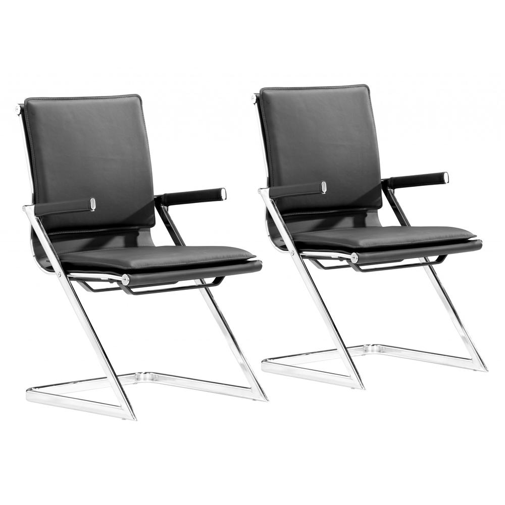 Lider Plus Conference Chair (Set of 2) Black Black. Picture 8