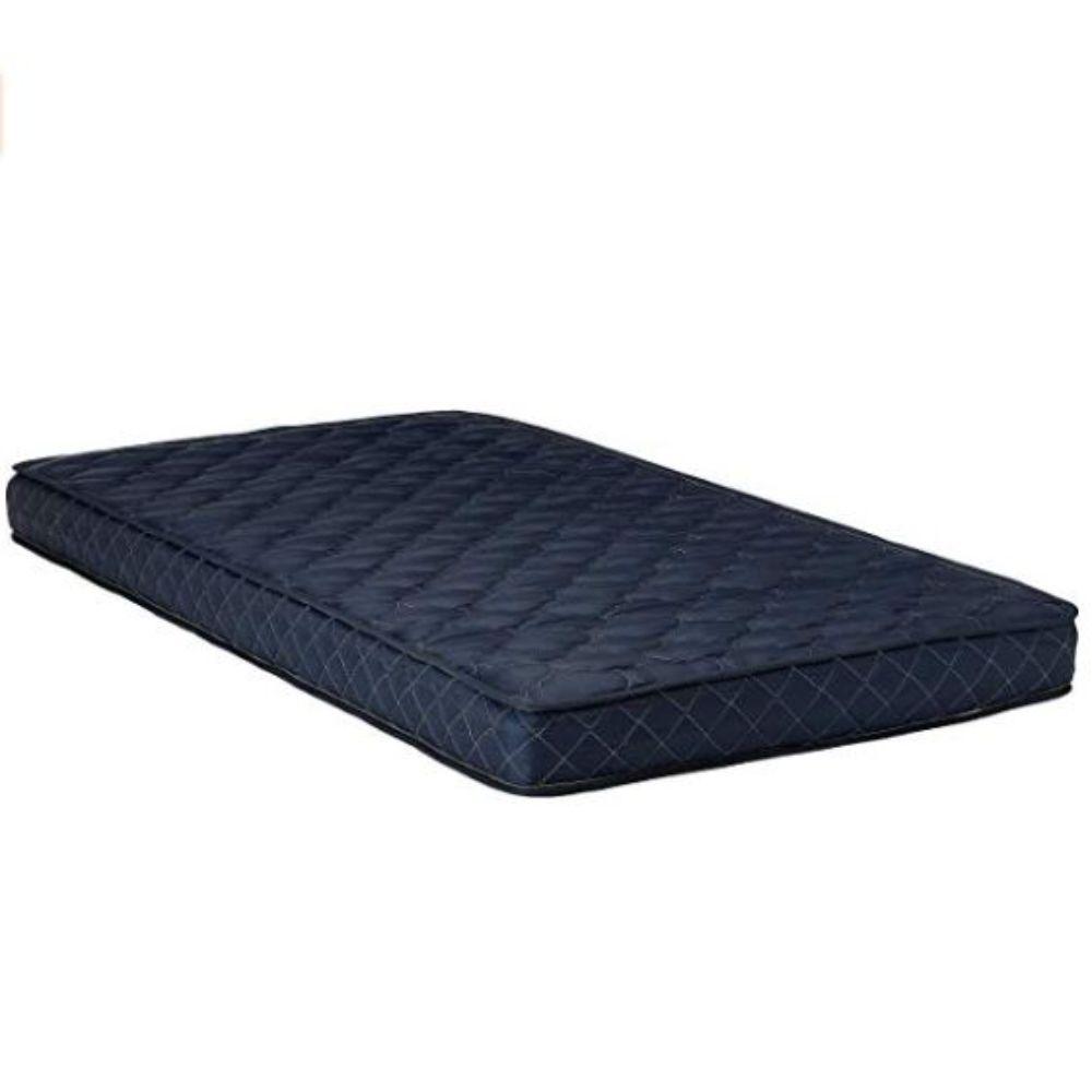 6" Navy Blue Twin Foam Mattress Covered in a Stylish Water-resistant  Fabric - 248074. Picture 1