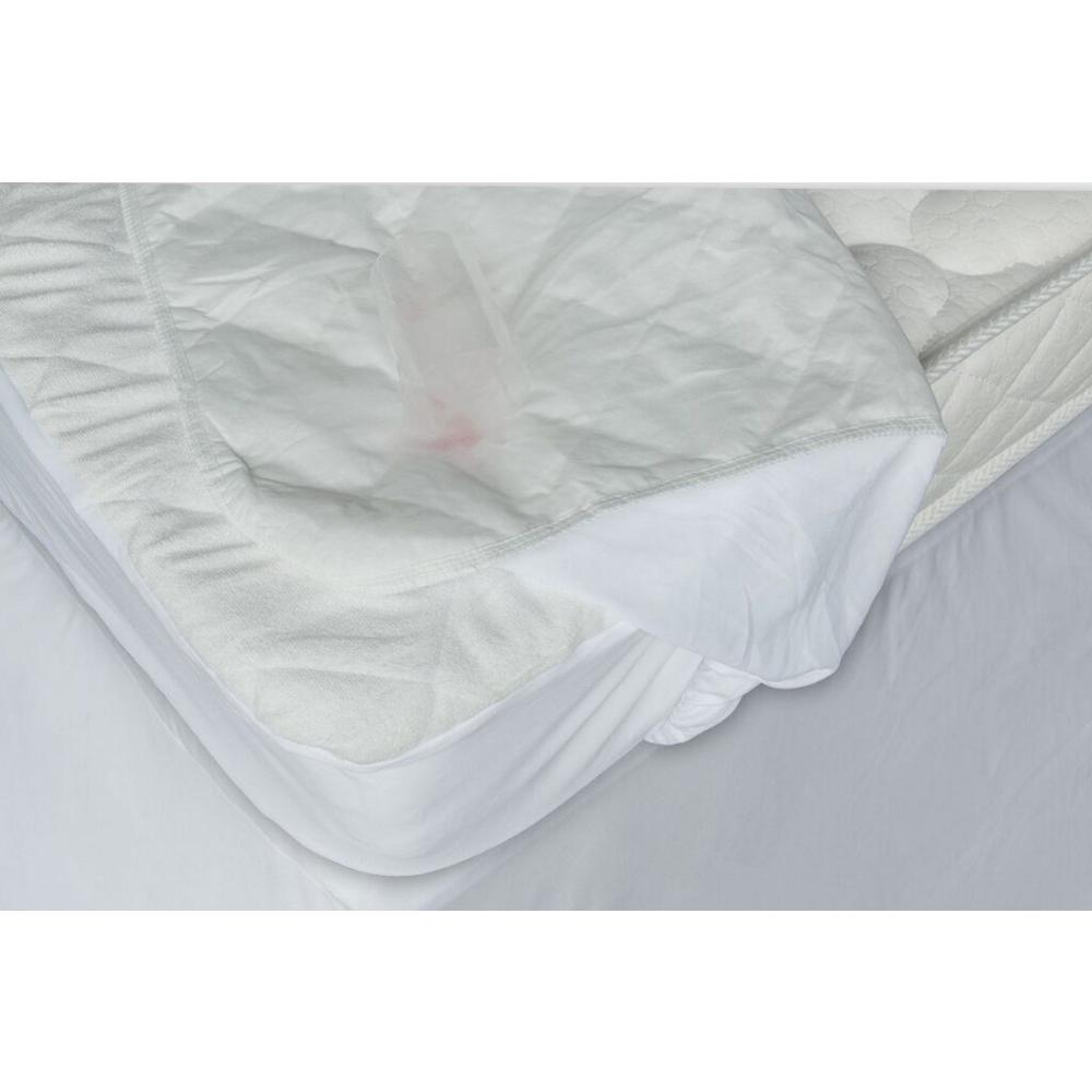 9" Waterproof Bamboo Terry Crib Mattress Pad Liner Mattress Cover Only - 248206. Picture 3