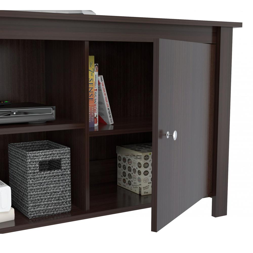 Espresso Finish Wood Media Center and TV Stand - 249829. Picture 1