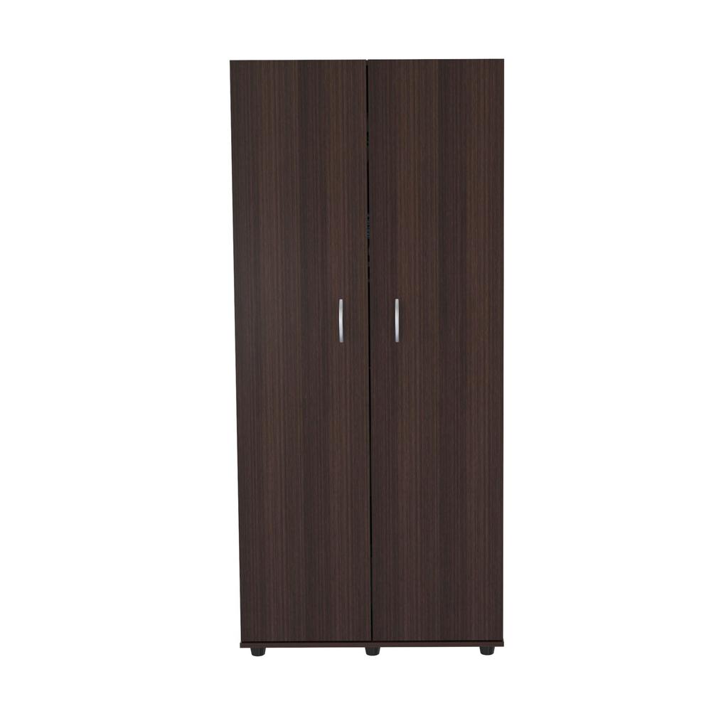 Espresso Finish Wood Wardrobe with Two Doors - 249832. Picture 4