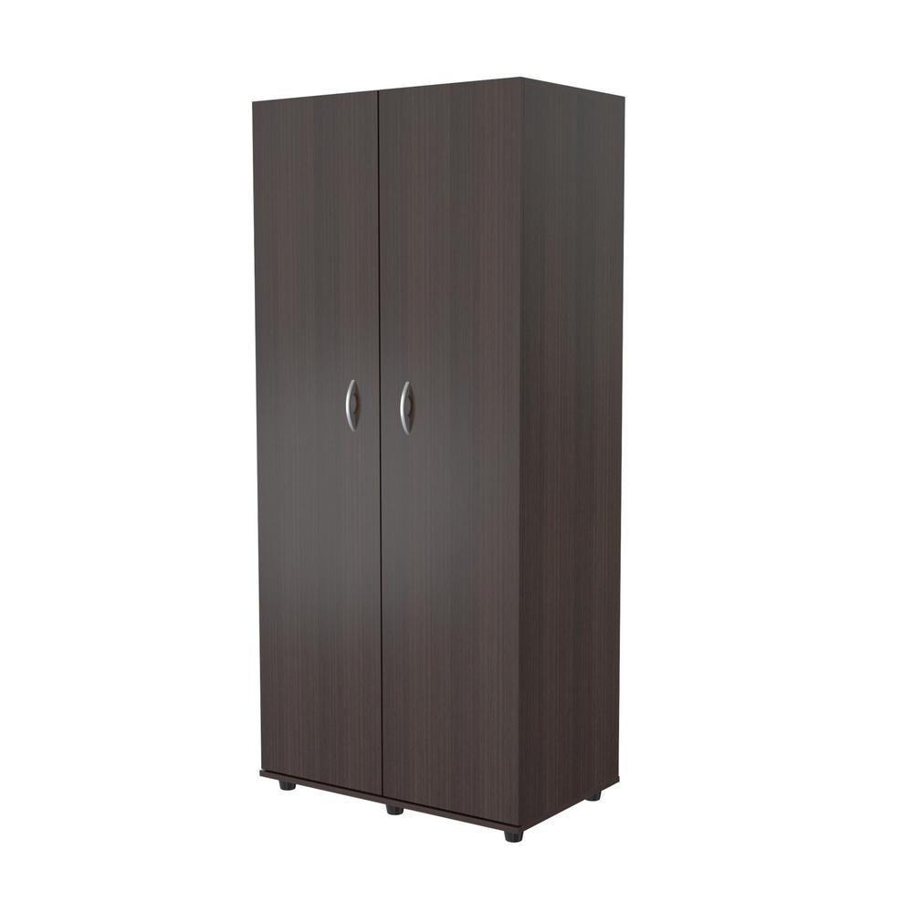 Espresso Finish Wood Wardrobe with Two Doors - 249832. Picture 5
