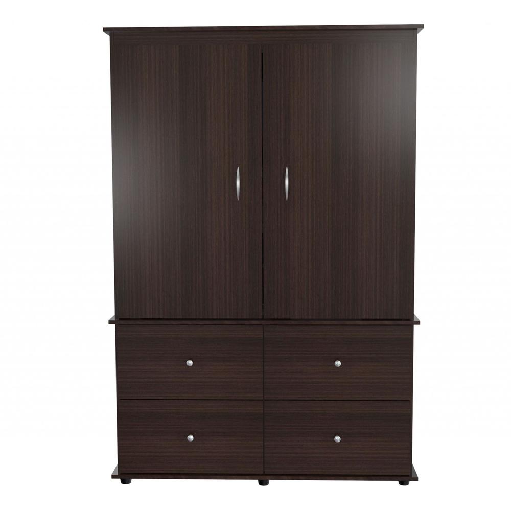 Espresso Finish Wood Four Drawer Armoire Dresser - 249835. Picture 7