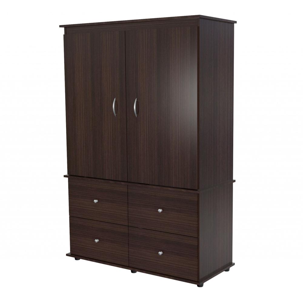 Espresso Finish Wood Four Drawer Armoire Dresser - 249835. Picture 8