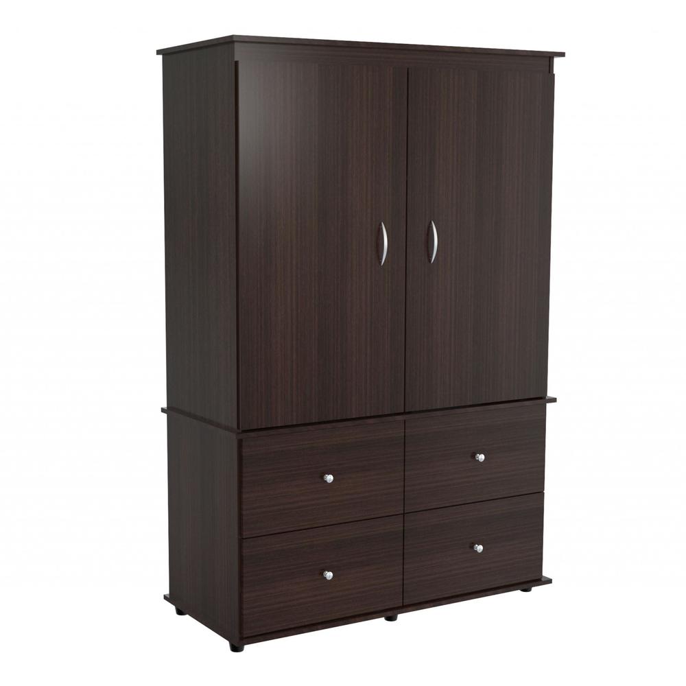 Espresso Finish Wood Four Drawer Armoire Dresser - 249835. Picture 9