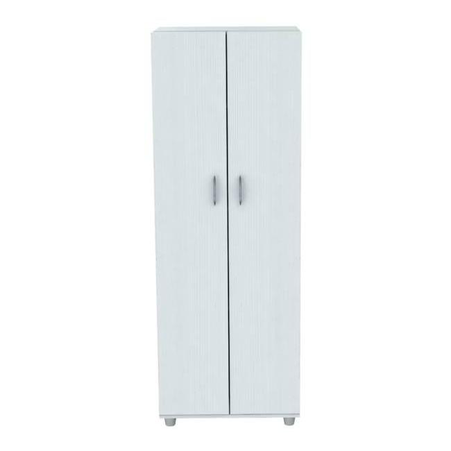 White Finish Wood Storage Cabinet with Two Doors - 249838. Picture 1