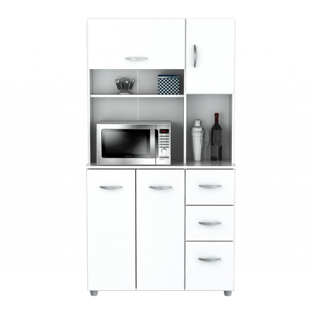White Finish Wood Kitchen Storage Cabinet - 249840. Picture 1