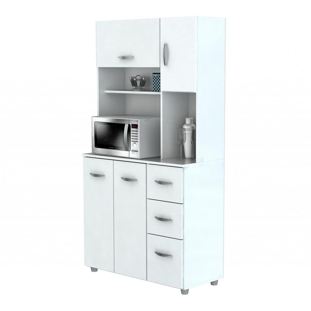White Finish Wood Kitchen Storage Cabinet - 249840. Picture 5