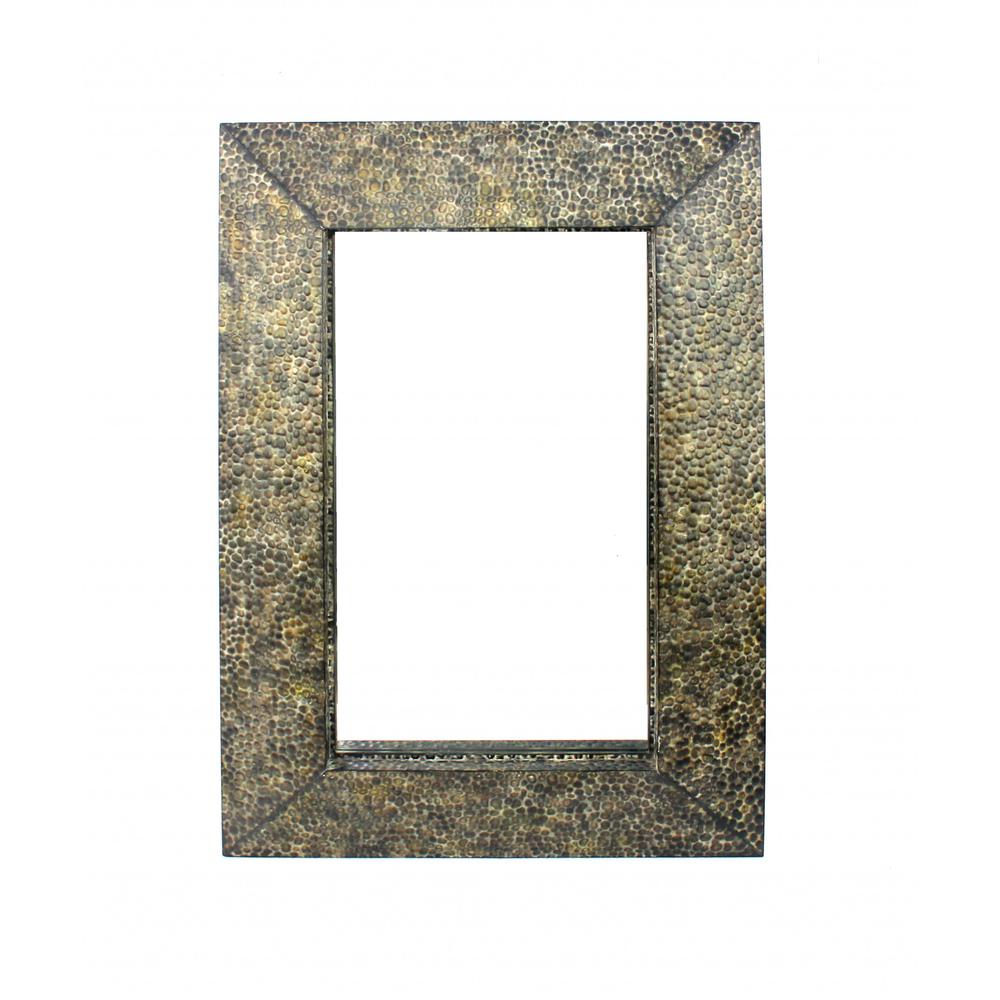 34" x 48" x 4" Bronze, Gravel-Like, Mosaic Frame - Dressing Mirror - 274511. Picture 1