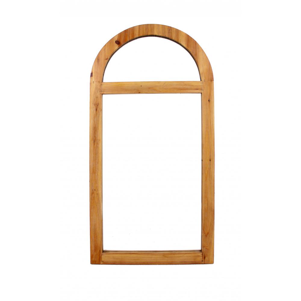 4.75" x 23.75" x 1.25" Brown Rustic With Minimalist Window Frame Dressing  Mirror - 274520. Picture 1
