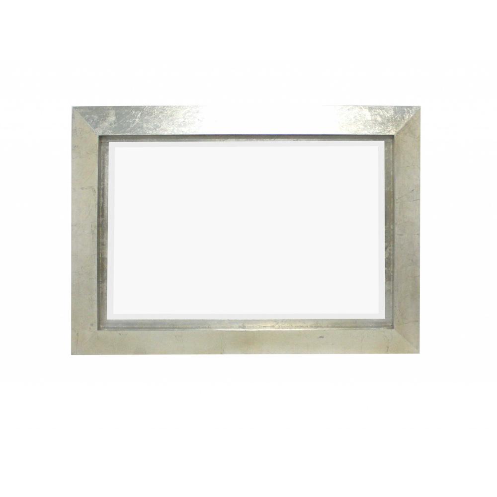 34" x 46" x 2.25" Silver Rectangular  Cosmetic Mirror - 274537. Picture 1