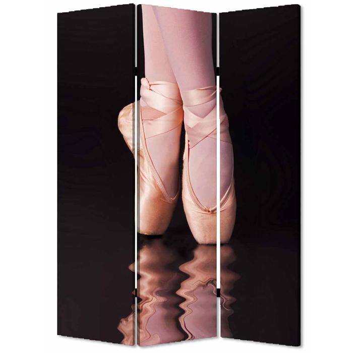 1" x 48" x 72" Multi Color Wood Canvas Ballet  Screen - 274641. Picture 1