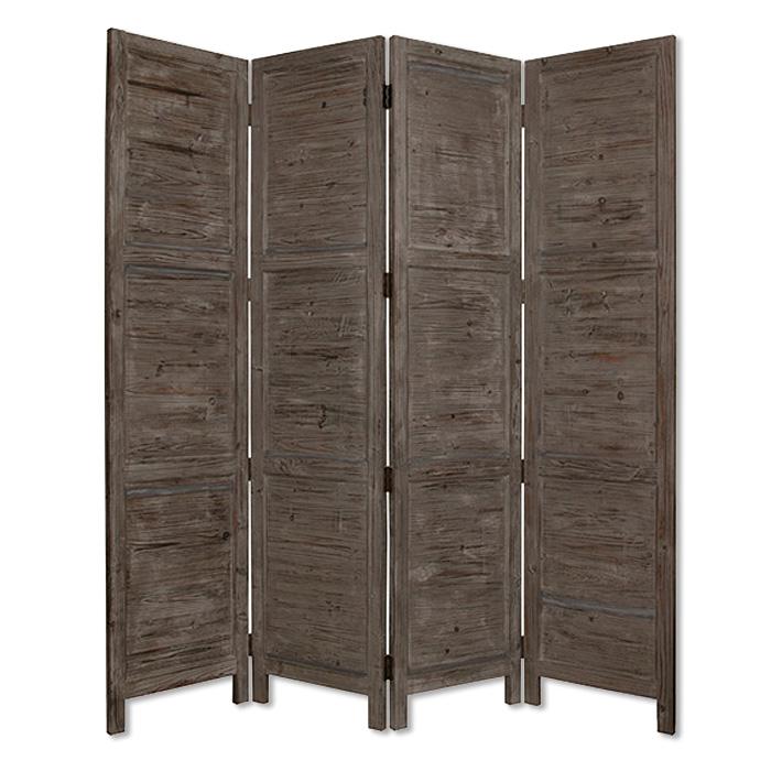 1" x 76" x 84" Gray Wood Screen - 274883. Picture 1