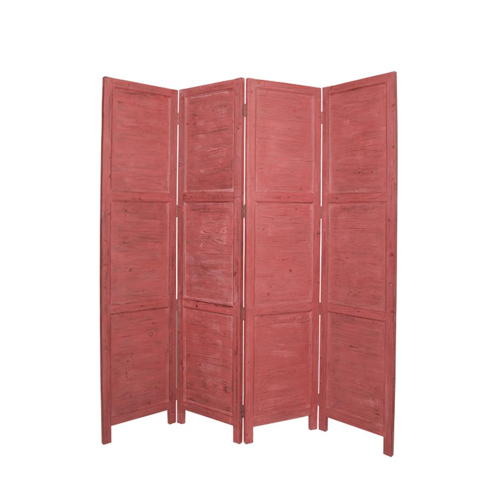 1" x 76" x 84" Red Wood Screen - 274884. Picture 1