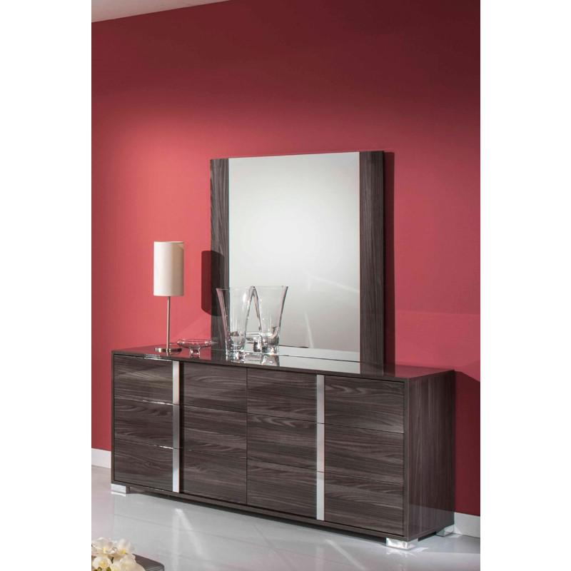 Modern Gray Glossy Wall Mirror - 282680. Picture 4
