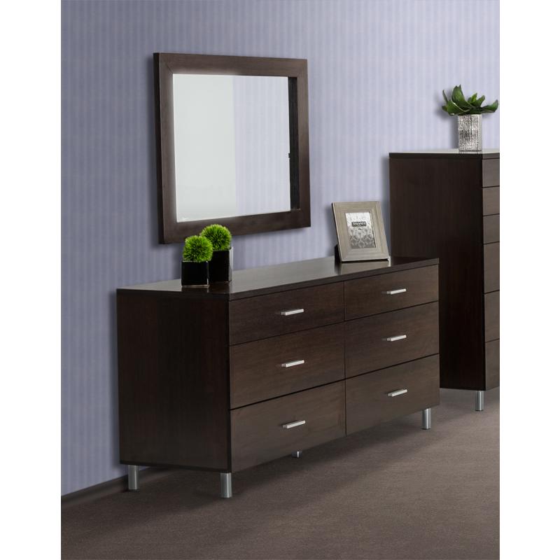 39" Wenge MDF and Glass Mirror - 283033. Picture 1