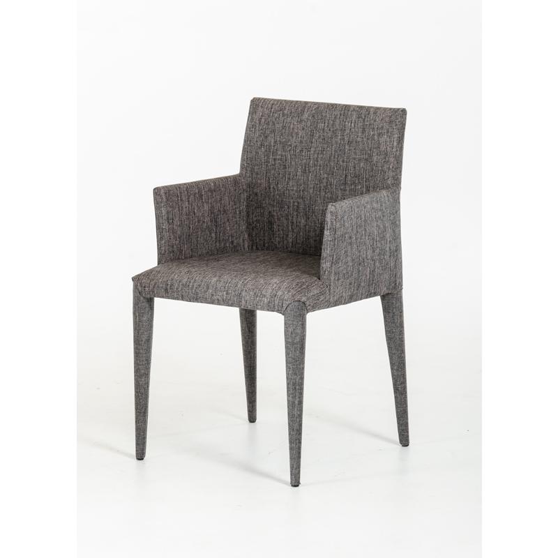 33" Grey Fabric and Metal Dining Chair - 283120. The main picture.