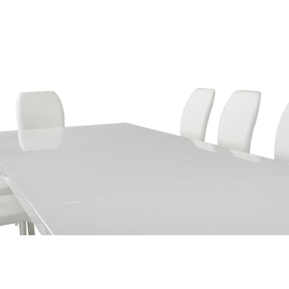 30" White MDF and Steel Dining Table - 283320. Picture 4