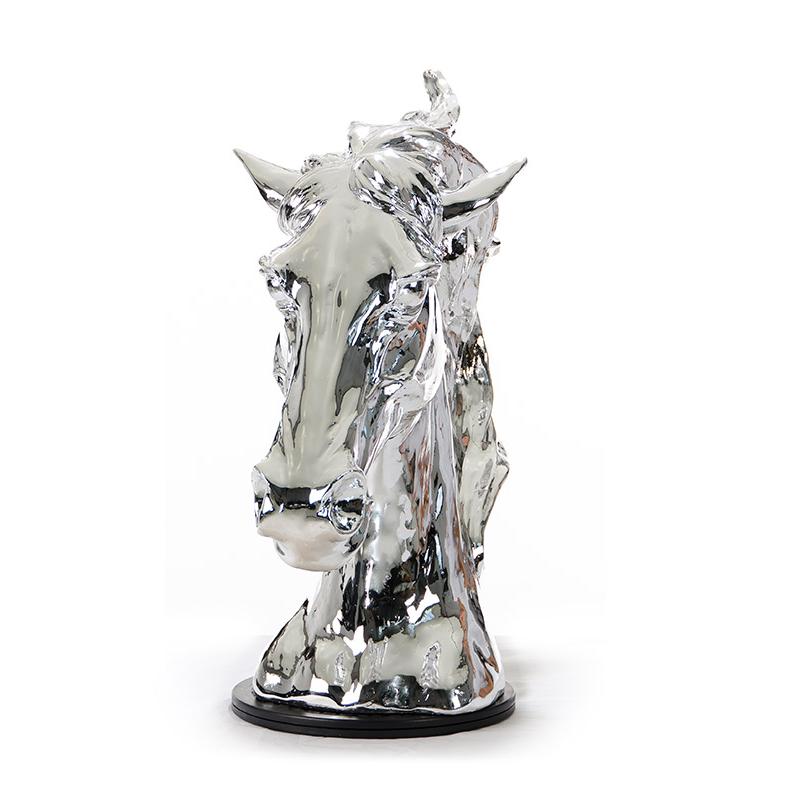 Modern Silver Horse Head Sculpture - 284045. Picture 5