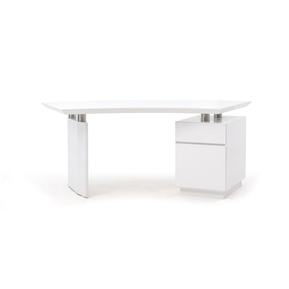 30" White Stainless Steel Office Desk - 284260. Picture 1