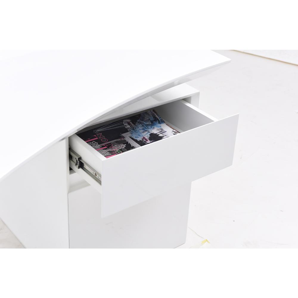 30" White Stainless Steel Office Desk - 284260. Picture 3