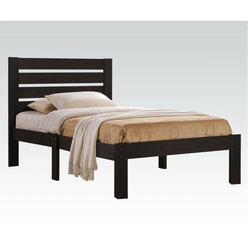 Popular Espresso Queen Size Slat Wood Bed - 285239. Picture 1
