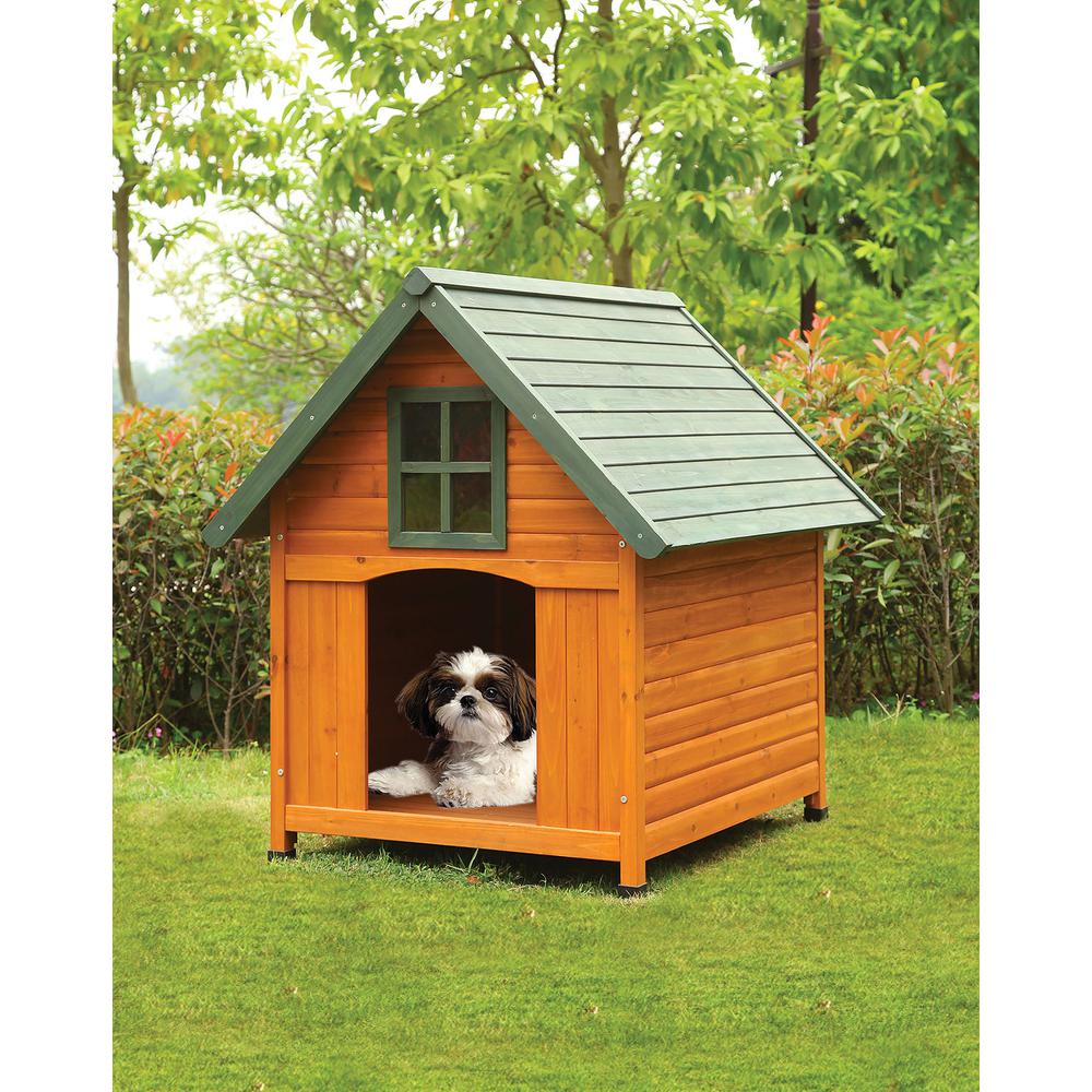 32" X 34" X 37" Honey Oak And Green Pet House - 285483. Picture 1