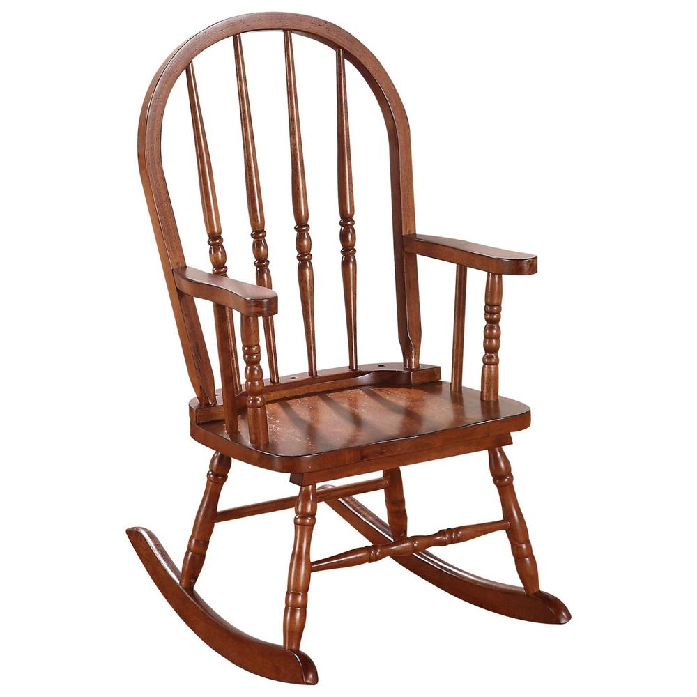 Classic Honey Brown Wooden Youth Rocking Chair - 285705. Picture 1