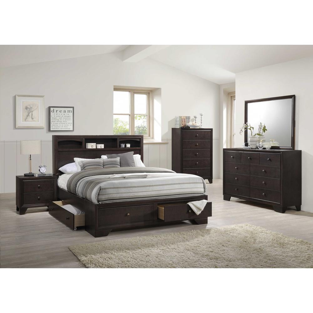 Rich Espresso Finish Queen Bed With Storage - 285860. Picture 5